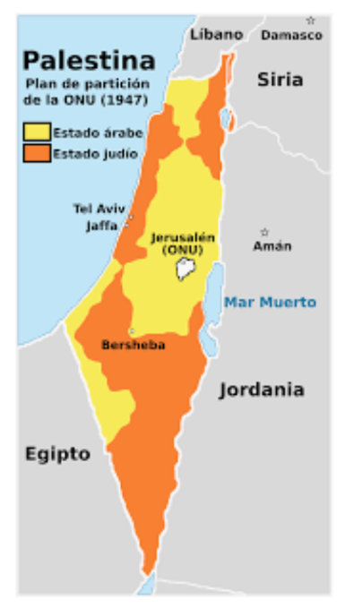 La partición geográfica de Palestina y la conformación del Estado de ...
